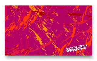 Purple and orange background with red and yellow paint splatter. Suitable for vibrant and energetic design projects or artistic backgrounds. vector