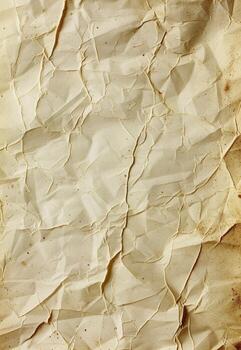 AI generated Old, crumpled paper background. photo