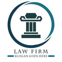 ley firma o legal abogado logo vector