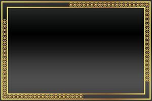 Rectangle golden frame border vector