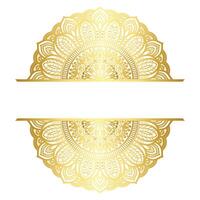 Clásico lujo dorado mandala arabesco islámico modelo para Boda invitación tarjeta en oro Ramadán transparente antecedentes vector