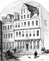 The Goethe House, vintage engraving. photo