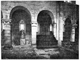 interior de saint-julien-le-pauvre tumba de Sres. montyon. foto