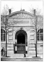 National School of Mines entrance to the museum of mineralogy. photo