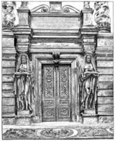 puerta de el tumba de Napoleón 1º, Clásico grabado. foto