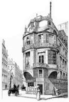 Rue La Vrilliere, vintage engraving. photo