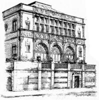 House of Francis I, vintage engraving. photo
