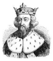 Alfred the Great, vintage engraving. photo