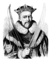 William the Conqueror, vintage engraving. photo