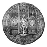 Seal of Richard III, vintage engraving. photo