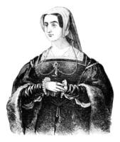 Portrait of Catherine Parr, vintage engraving. photo