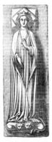 Effigy of Queen Eleanor, placed on his tomb in Westminster, vintage engraving. photo