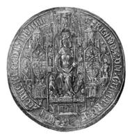 Seal of Richard II, vintage engraving. photo