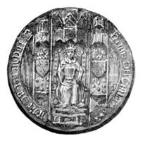 Seal of Henry VI, vintage engraving. photo