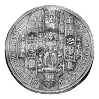 sello de Eduardo IV, Clásico grabado. foto