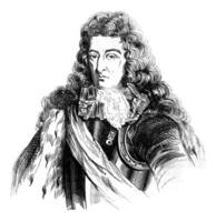 William III, vintage engraving. photo