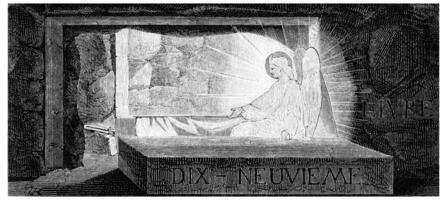 The resurrection, vintage engraving. photo