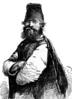 Peasant of Smolensk, vintage engraving. photo