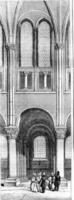 duodécimo siglo, lapso de el ábside de Santo germain des prensa, Clásico grabado. foto