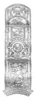 arabesco de el salón de el Dioses, en el gliptoteca, Clásico grabado. foto