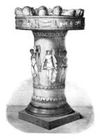 lumbrera museo, salón de Psique, No 1881, altar de el doce Dioses, penetilique mármol, Clásico grabado. foto