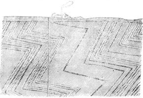 Section of the land around Mons, showing the layout of coal beds in the interior of the earth, vintage engraving. photo