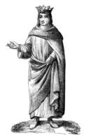 Louis XIII, ninth century, vintage engraving. photo