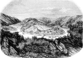 View of Montherme, vintage engraving. photo
