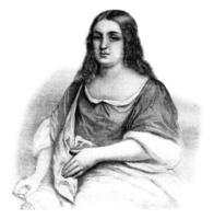 Pocahontas, vintage engraving. photo