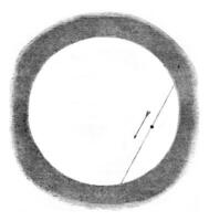 Walking apparent Mercury across the solar disc 2 November 1861, vintage engraving. photo