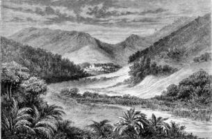 polochie valle, Departamento de verapaz, república de Guatemala, central America, Clásico grabado. foto