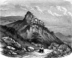 Cervara, vintage engraving. photo