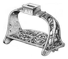 One of Francis I calipers at the Museum of Cluny, vintage engraving. photo