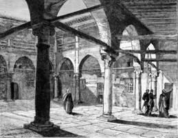 Former barracks of the Janissaries, in Constantine. Drawing Christol, vintage engraving. photo