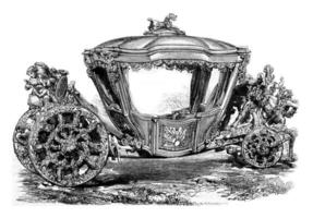 Gala car of King John IV of Portugal. Drawing Feart, after a photograph of J. Lawrence. photo