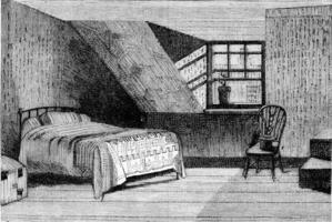 House where Turner died at Chelsea, vintage engraving. photo