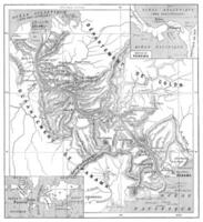 mapa de Panamá canal, Clásico grabado. foto