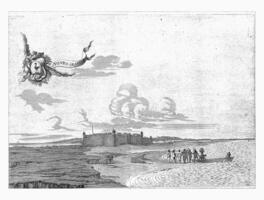 View of Fort Ceulen, c. 1636-1644, vintage illustration. photo