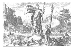 Bronze Age, Hendrick Goltzius, vintage illustration. photo