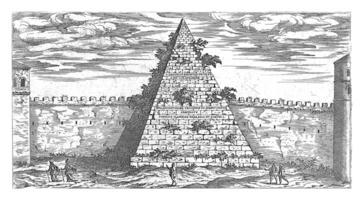 pirámide de cestio en Roma, Clásico ilustración. foto