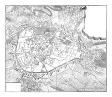 mapa de Bruselas, Clásico ilustración. foto