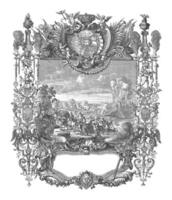 cerco de cadena de bouchain, 1711, Clásico ilustración. foto