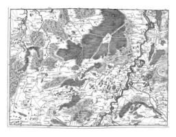 Map of the surroundings of Roermond and Venlo, vintage illustration. photo