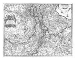 Map of Gelderland and Zutphen, vintage illustration. photo