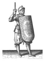 el ejercicio con el objetivo y estoque, Adán camioneta breen, 1616 - 1618, Clásico ilustración. foto