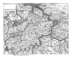 mapa de el tierra waasland, Clásico ilustración. foto