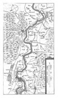 mapa de Wesel y alrededores, Clásico ilustración. foto