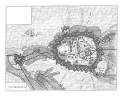 mapa de doble, Clásico ilustración. foto