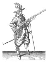 guardián soldado, Clásico ilustración. foto