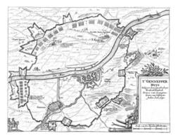 Map of the siege, vintage illustration. photo